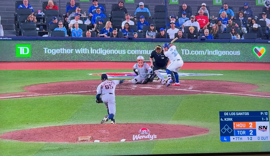 Home plate signage at Toronto Blue Jays’ game